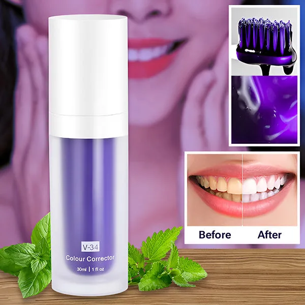 معجون الأسنان البنفسجي لتصحيح اللون – سلسلة V34 الجديدة من Aldorian™